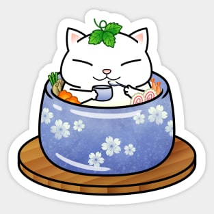 Chubby Cat Chawanmushi Sticker